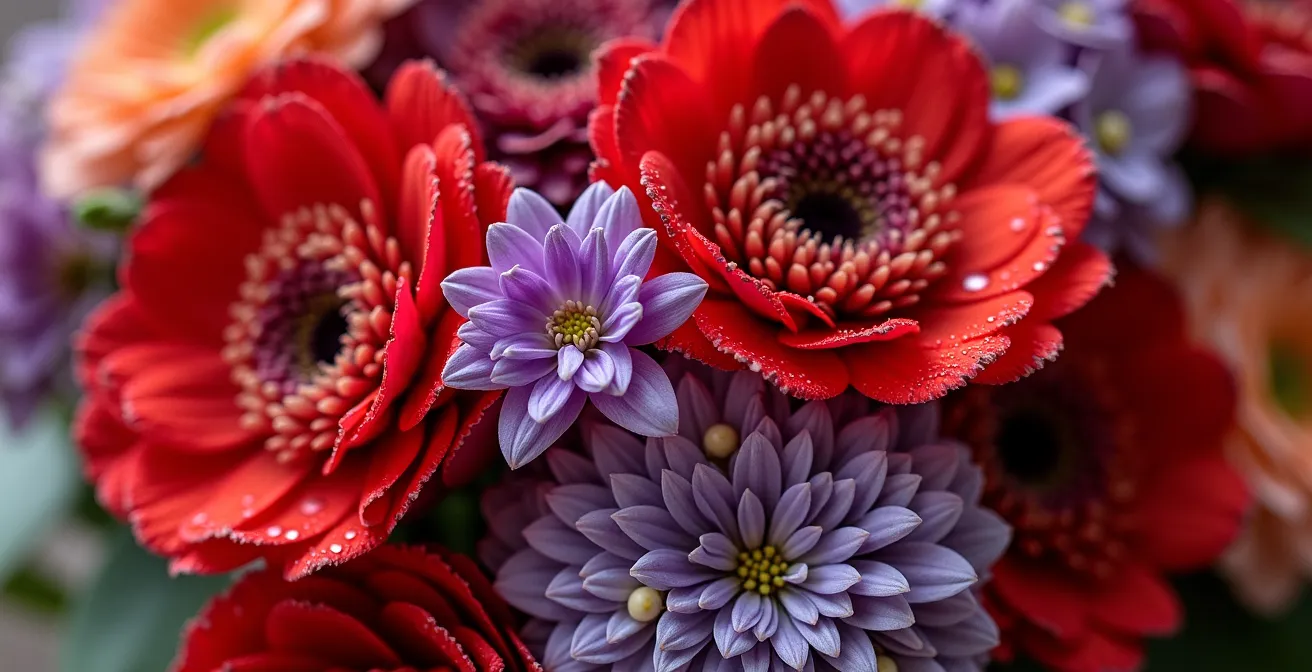 Composición de flores autóctonas españolas mostrando la diversidad regional