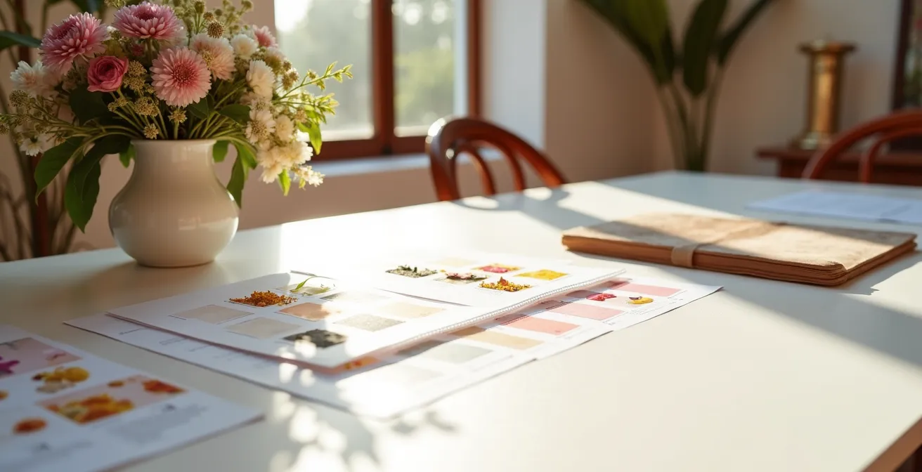 Línea temporal visual mostrando los momentos clave para planificar la conservación del ramo de novia