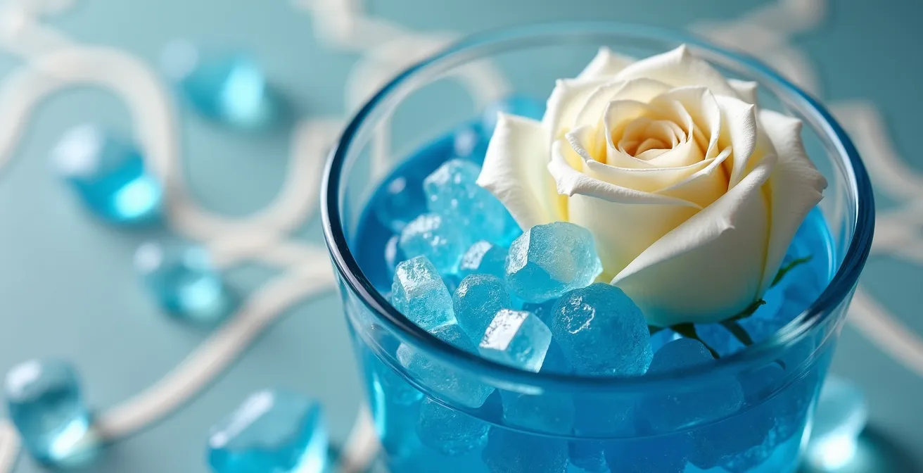 Proceso paso a paso del secado de flores con gel de sílice mostrando recipiente hermético y flores en diferentes etapas